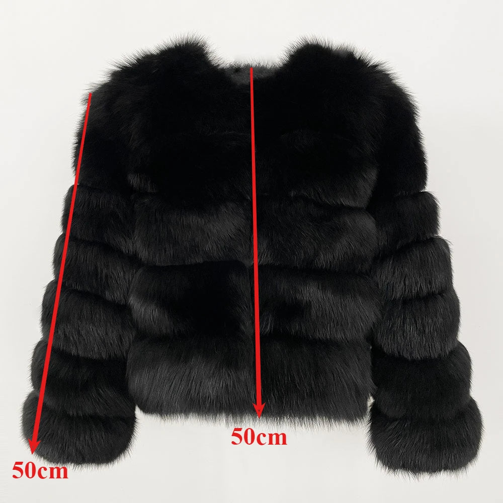 OFTBUY Wholesale Natural Raccoon Fox Fur Coat New High Quality Winter Jacket Women Fluffy Real Fur Clothing Outerwear Streetwear