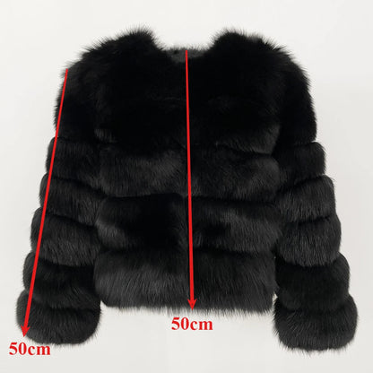 OFTBUY Wholesale Natural Raccoon Fox Fur Coat New High Quality Winter Jacket Women Fluffy Real Fur Clothing Outerwear Streetwear