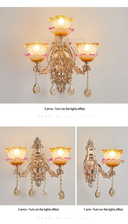 New Bedroom Chandelier  European Luxurious Atmospheric Lighting Fixture Home Living Room Dining Room Light Luxury Crystal Lamps