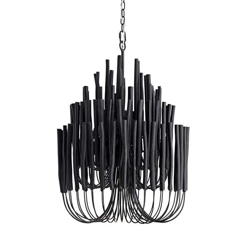 SANDYHA Modern Minimalist Pendant Lights Design RestaurantMulti Head Wooden Branches  Chandeliers Living Room Decoration