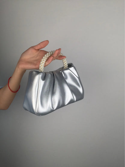 Fashion Pearl Handle Women Dinner Clutch Purse Handbags Luxury Design Ladies Square Shoulder Bags Female Small Messenger Bag