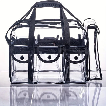 PVC Transparent Cosmetic Bag Waterproof Large Capacity Travel Organizer Multifunctional Beach Swimming Storage Shoulder Tote