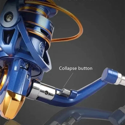 Okuma High Speed Fishing Reel with 10KG Max Drag 5.2:1 Metal Spool Spinning Wheel Gear Ratio High Speed Casting Fishing Reel