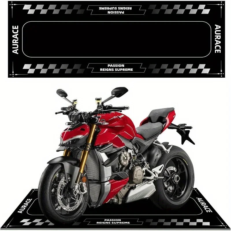 VIKAMA Motorcycle Carpet Greaseproof Non-Slip Garage Mat Motorcycle Display Mat Corridor Bedroom Carpet Home Decor