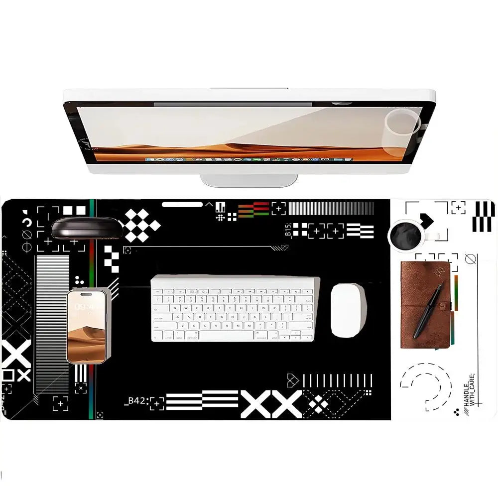 Geometry Pattern Mouse Pad Large Computer Office Table Mats Rubber Anti-slip Gaming Keyboard Mousepads Long Desk Pads 1000x500mm