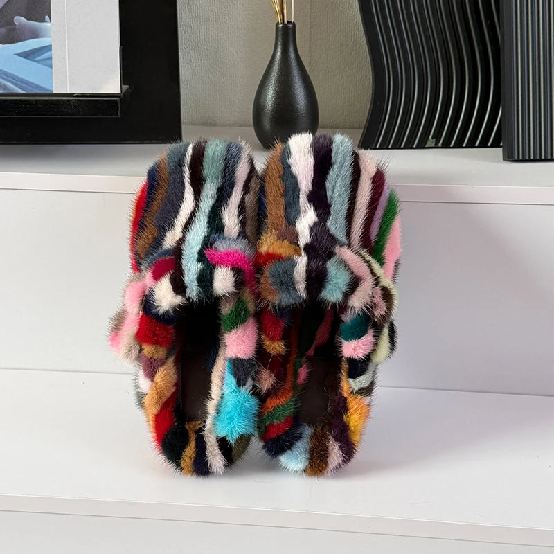 Slippers Shoes for Women 2026 Flat Real Fur Mink Slippers Soft Indoor Women's Slippers Flip Flops Woman Luxury Designer Shoes