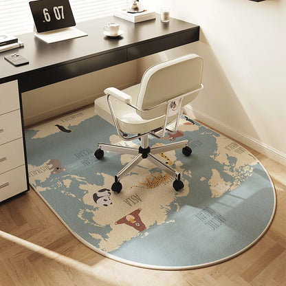 VIKAMA Computer Chair Non-Slip Mat Bedroom Dresser Chair Foot Mat Study Swivel Chair Floor Protection Mat Under Desk Carpet