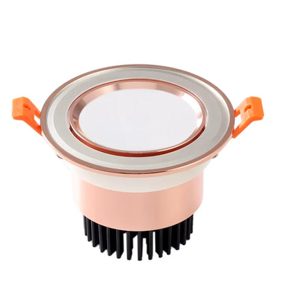 Gold Electroplating Ultra-High Quality Recessed LED Downlights Dimmable 7W9W12W15W COB Ceiling Spotlights AC90~260V For Home Use