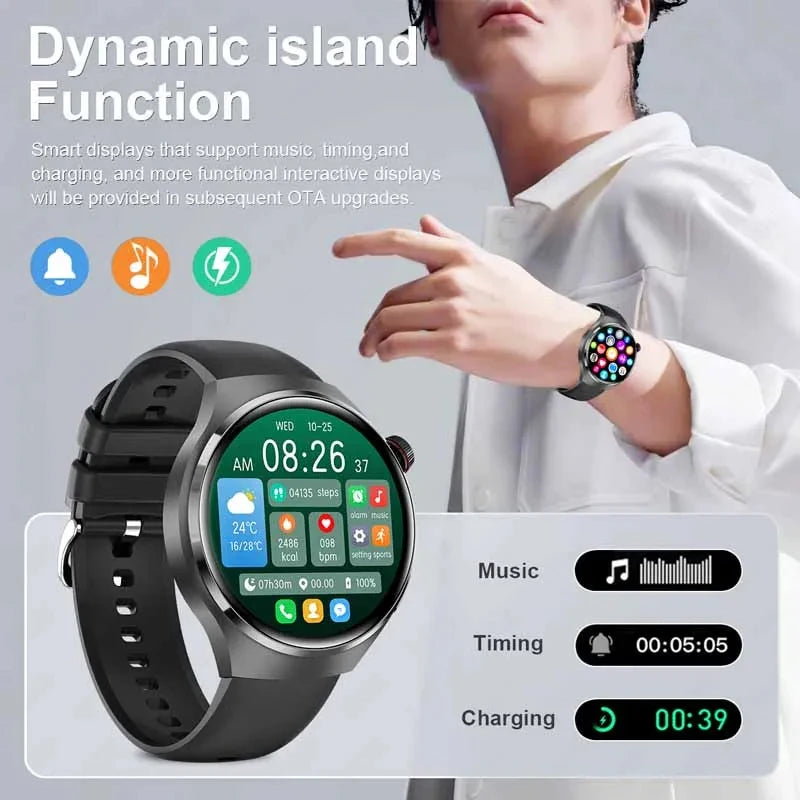LAXASFIT 2026 New Smartwatch 1.52-inch HD Display Wireless Charging Bluetooth Calling Men's Sports Smart Watch