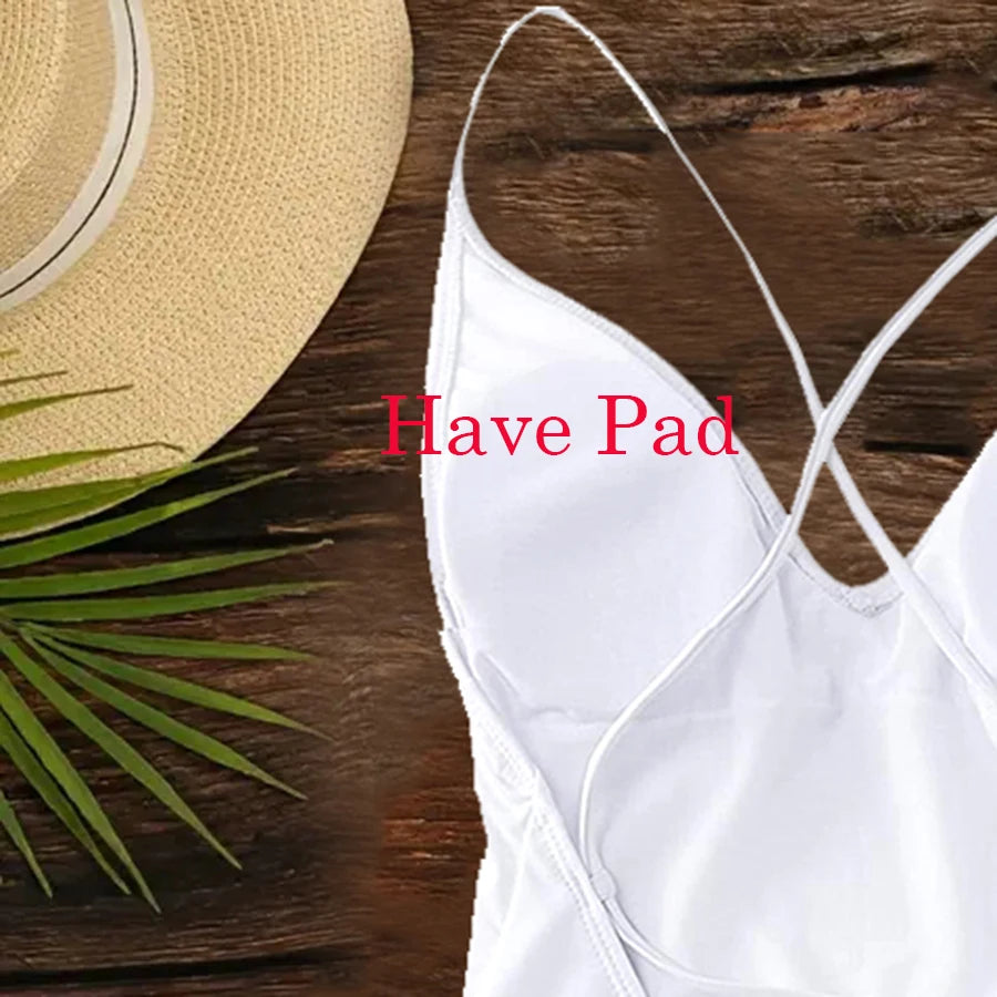 Solid One Piece Swimsuit Women Swimwear 2025 New Bikini Sexy Bodysuit Plus Size Bathing Suit Swimming Suit Maillot De Bain Femme