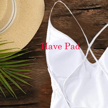 Solid One Piece Swimsuit Women Swimwear 2025 New Bikini Sexy Bodysuit Plus Size Bathing Suit Swimming Suit Maillot De Bain Femme