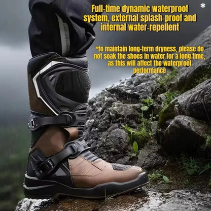 Waterproof Motocross Boots Professional Protective Motorcycle Boots Non-slip Racing Off-road Shoes Wear-resistant All Seasons