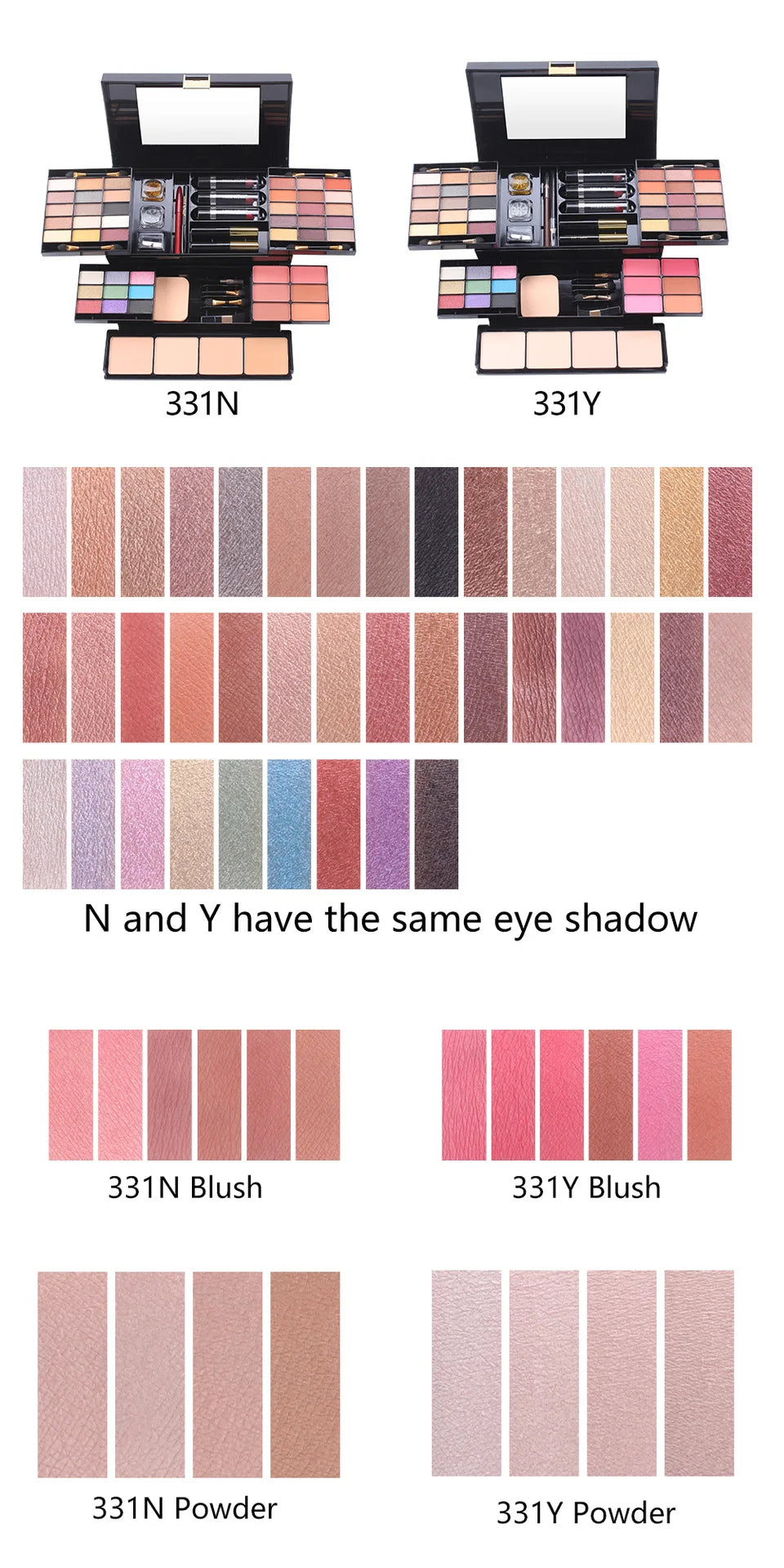 Professional Makeup Set Box Matte Glitter Eyeshadow Foundation Powder Kit Blush Women Multi-functional Palette Cosmetic Case