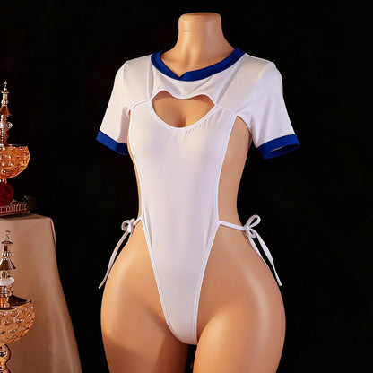 Women Sexy Lingerie Cute Bride Role Play Outfits Cosplay Wedding Dress Crotchless Bodysuit Erotic Babydoll Costume Sets