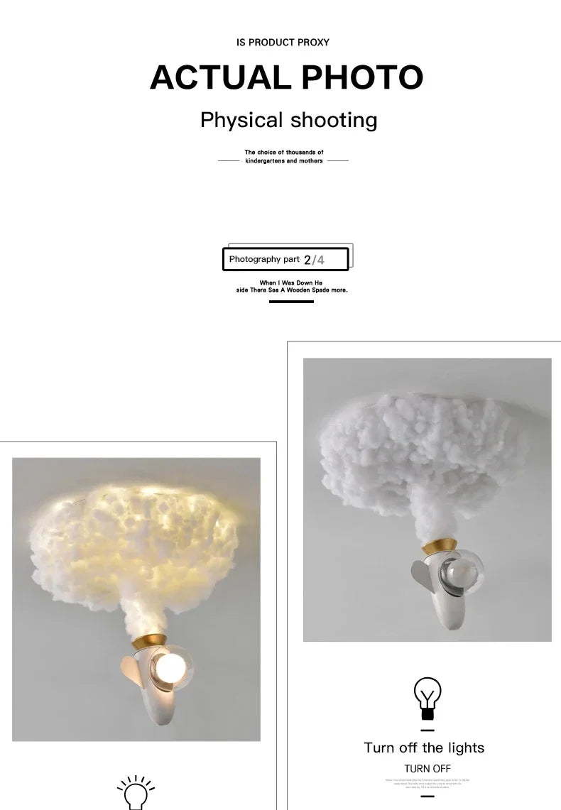 2025 Rocket Astronaut Ceiling Light For Bedroom Study Kids Nursery Modern Creative Led Cloud Led Lights Boys Children Room Light