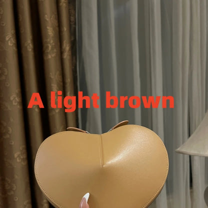 High-End Mini Love Bag Fashionable Peach Heart Box Bag Niche Design Stylish Bag Textured Single Shoulder Crossbody Bag Gift Box