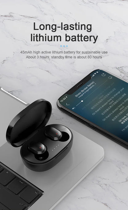 A6S TWS Earphones Wireless Bluetooth 5.1 Headphones Touch Control Earbuds With Mic Earphones Sport Waterproof Headset for xiaomi