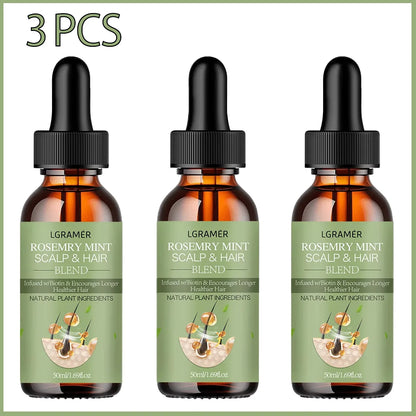 Hair Growth Oil Organic  Peppermint Rosemary Scalp Strengthening Oil Nourishing Care Anti-split Ends and Hair Loss Hair Oil Set
