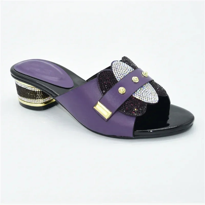 New Without Bag Pumps Super low Heels Italian Women Wedding for Party Heels Elegant Shoes Slippers 2025 Summer Woman Slipper