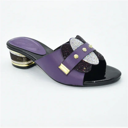 New Without Bag Pumps Super low Heels Italian Women Wedding for Party Heels Elegant Shoes Slippers 2025 Summer Woman Slipper