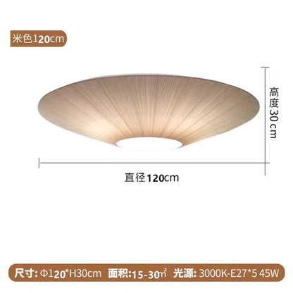 Wabi-sabi Minimalist LED Ceiling Chandeliers Lamps Flush Mount Fabric Pendant Lights Home Decoration Dinning Living Room Bedroom
