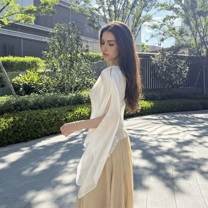 Multicolor Sun Protection Shawl Chiffon Thin Air-conditioned Sweater Travel Photography Vacation Trendy Scarf Summer Season