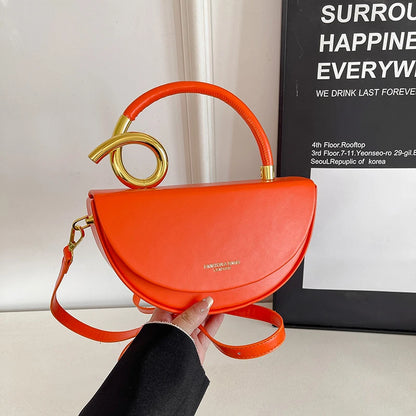 Small Crossbody Bags For Women Designer Semicircle Saddle Bag 8 Colors Pu Leather Handbag Luxury Brand Lady Shoulder Bags