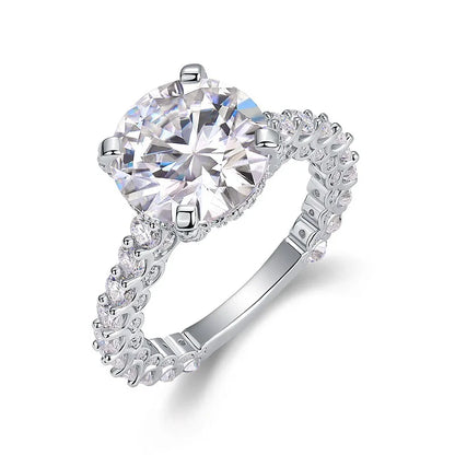 NKHOG 5CT Full D Color VVS Moissanite Ring For Women S925 Silver Luxury Engagement Bride Wedding Band Gift Jewelry GRA Certified