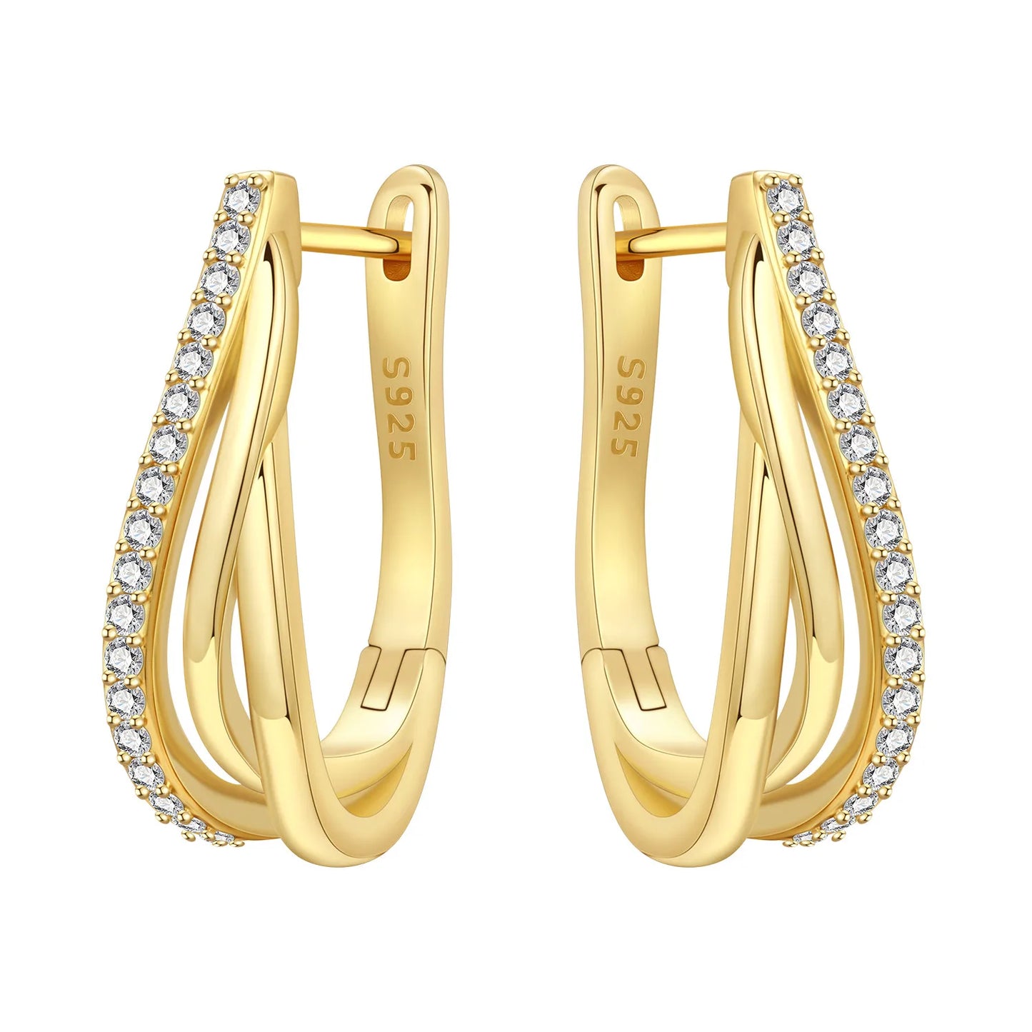Original 925 Sterling Silver Heart Vintage Luxury Earrings Fashion 18K Gold Hoop Earrings for Women Piercing Jewelry Aretes 2026