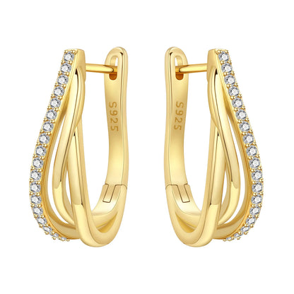 Original 925 Sterling Silver Heart Vintage Luxury Earrings Fashion 18K Gold Hoop Earrings for Women Piercing Jewelry Aretes 2026
