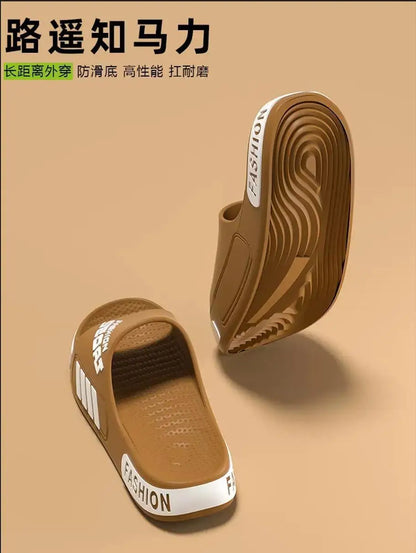 Big Size 48-49 Men Slippers Summer Flat Sole Home Slippers For Women Man Open Toe Trend Slides Couple Light Beach Shoes Sandals