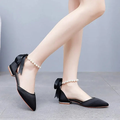 Summer New Women Shoes Fashion Pointed Tip Flat Sandals for Woman Elegant Dress Wedding Shoe Luxury Designer Shoes Zapatos Mujer