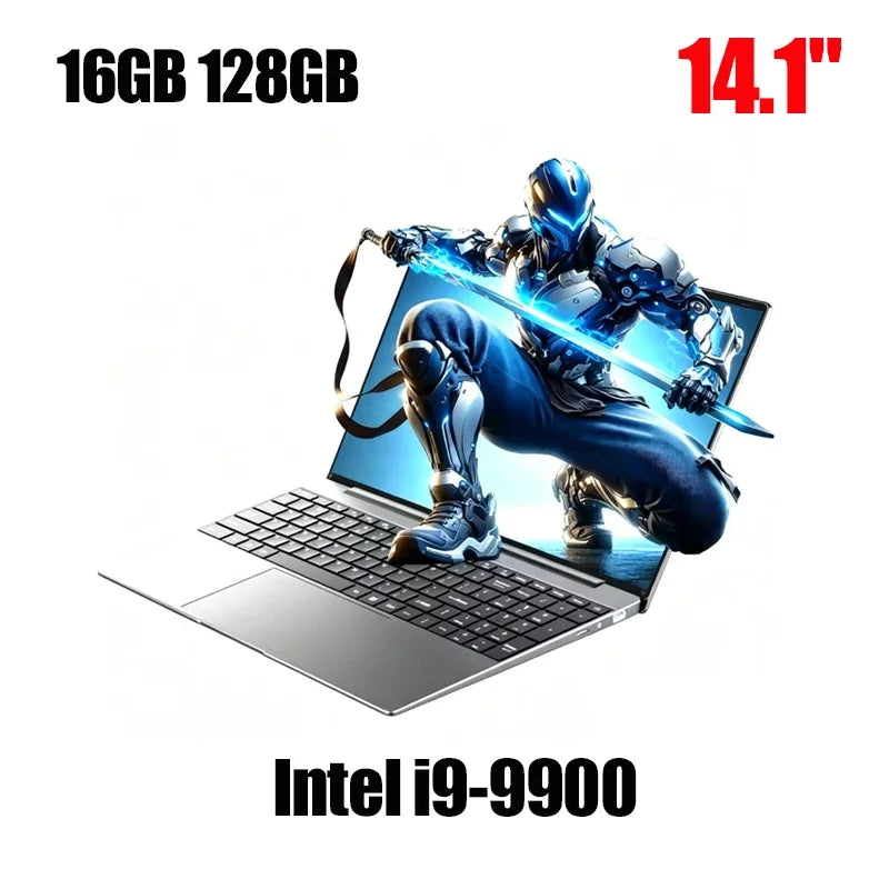 2026 14.1' Ultra Slim Laptop Intel Core I9-9900 16GB RAM 1/2TB SSD Windows 11 Fingerprint Unlock Office Game Backlight Laptop