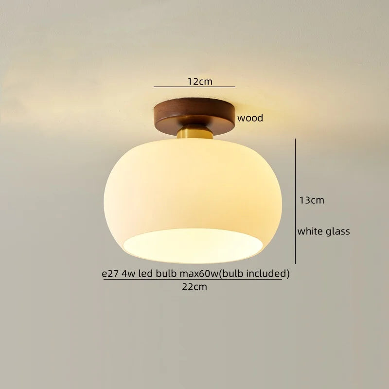 IWHD Home Lighting LED Ceiling Lights Decoration Aisle Porch Living Room Light Fixtures Nordic Ceiling Lamp Resin Copper Lustres