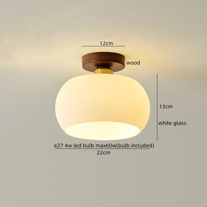 IWHD Home Lighting LED Ceiling Lights Decoration Aisle Porch Living Room Light Fixtures Nordic Ceiling Lamp Resin Copper Lustres