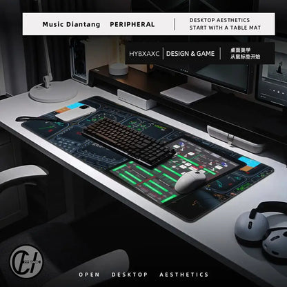 Plane Instrument Panel Mousepad HD Airplane Speedometer Mouse Pads XXL Non-slip Rubber Desk Mat Pc Gamer Deskmat Cockpit Playmat