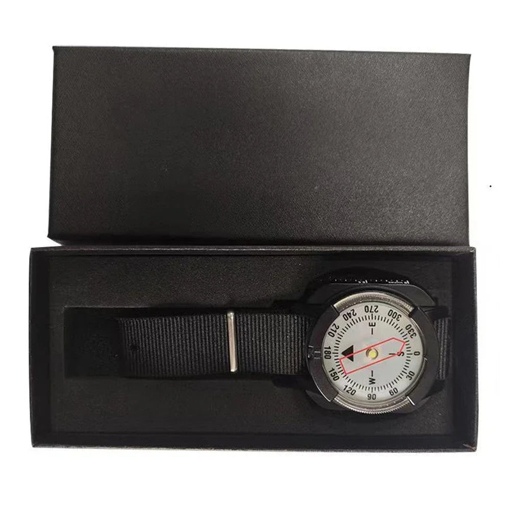 Ultra-Portable Diving Compass Scuba Diving Precise Navigation Compass Wristband Compass Luminous Dial with Wrist Strap Travel