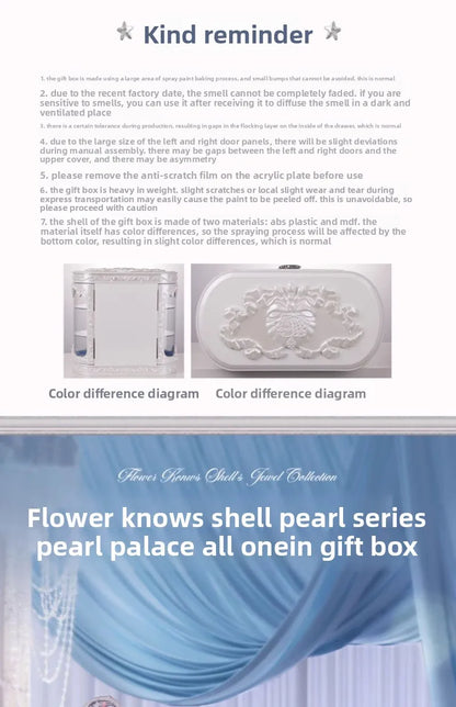 Flowerknows Shell's Jewel Collection All In One Makeup Kit Makeup Set for Women Full Kit Eyeshadow Lip Tint Blusher Perfume Box