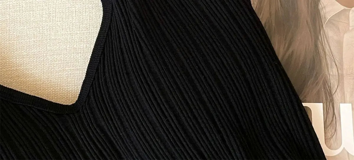 Fashion V Neck Sleeveless Summer Knit Tank Top White Women Black Casual Basic T Shirt Off Shoulder Camis Sexy Backless Crop Tops