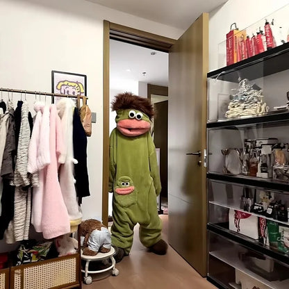 26 New Long Haired Tasmanian Devil Sad Frog Jumpsuit Pajamas Men Women Cute Cartoon Abstract Loungewear Homewear Sleepwear Gift