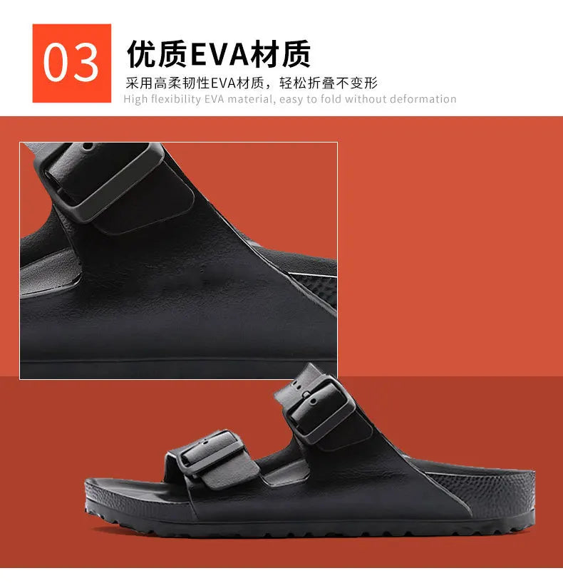 Shevalues Summer Fashion Sandals For Women New Non-slip Outdoor Beach Slippers Soft Comfort EVA Sandals Casual Women Home Slides