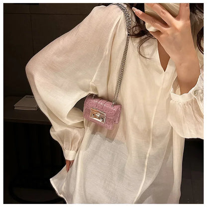 Chain Female Bag Mini Summer Crossbody Bags for Women Fashion Luxury Designer Handbag Women's 2025 Trend Woman Shoulder Purse