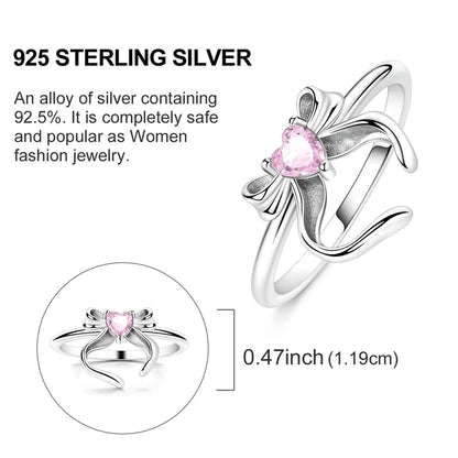 LAZA 925 Sterling Silver Colorful Rings Sparking Zirconium Bowknot Moon Sun Original Ring For Women Anniversary Wedding Gifts
