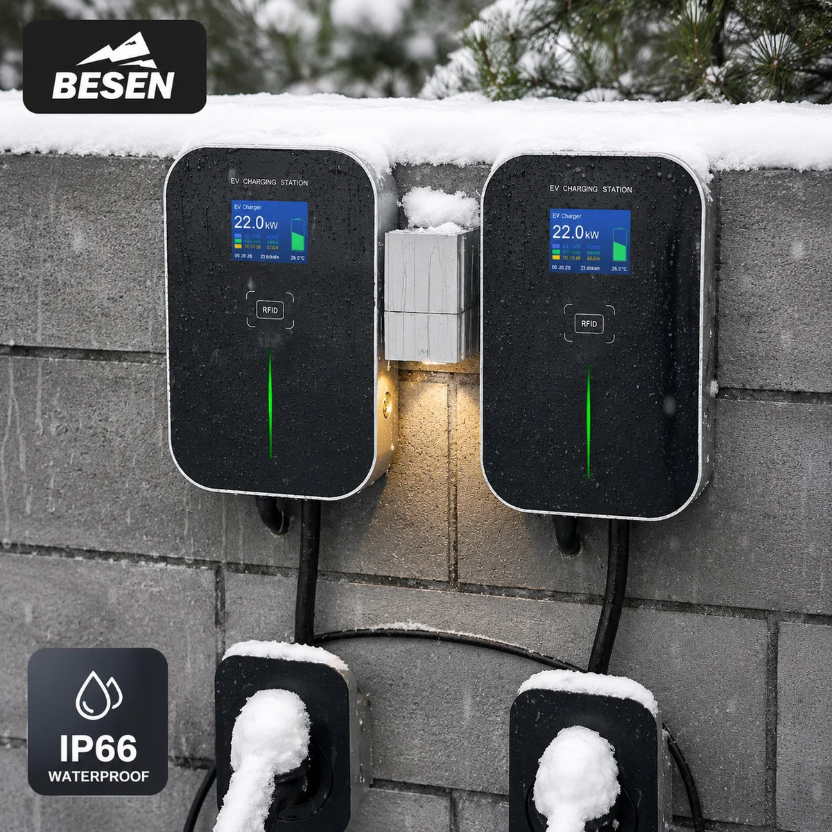 Mode 3 22KW 3 Phase EV Charger Level 2 Electric Car Charging Station