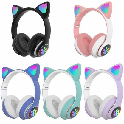 Cat Shaped Wireless Bluetooth Earphones Handsfree Earbuds with Microphone for All Phones Fashion Headphoens Game Headset