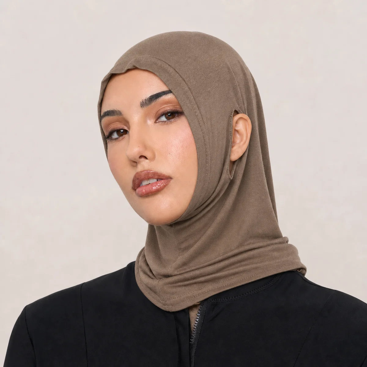 Jersey Cotton Muslim Women Under Hijab Cap With Ear Hole Inner Hijab Cap Round Forehead Underscarf Bonnet Femme Musulman
