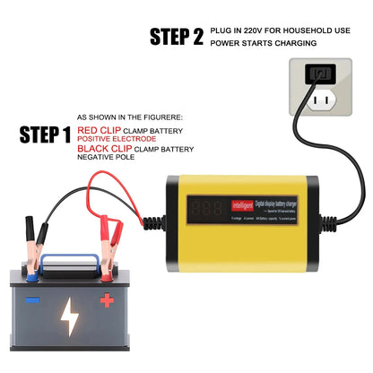 Car Battery Charger Intelligent Smart Battery Charging Pulse Repair Tools Auto Accessories For SUV Motorcycle Truck RV Universal