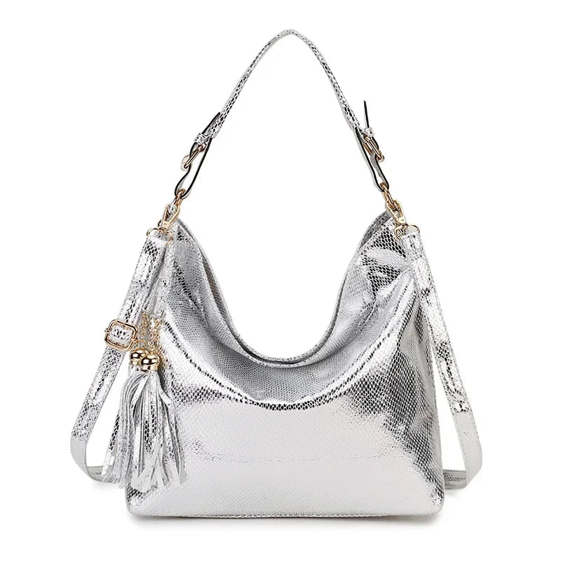 New Crossbody Bags for Women Tote Bag Hobo Messenger Bag Women's Shoulder Bag Vintage Tassel Ladies Hand Bags Leather Handbag