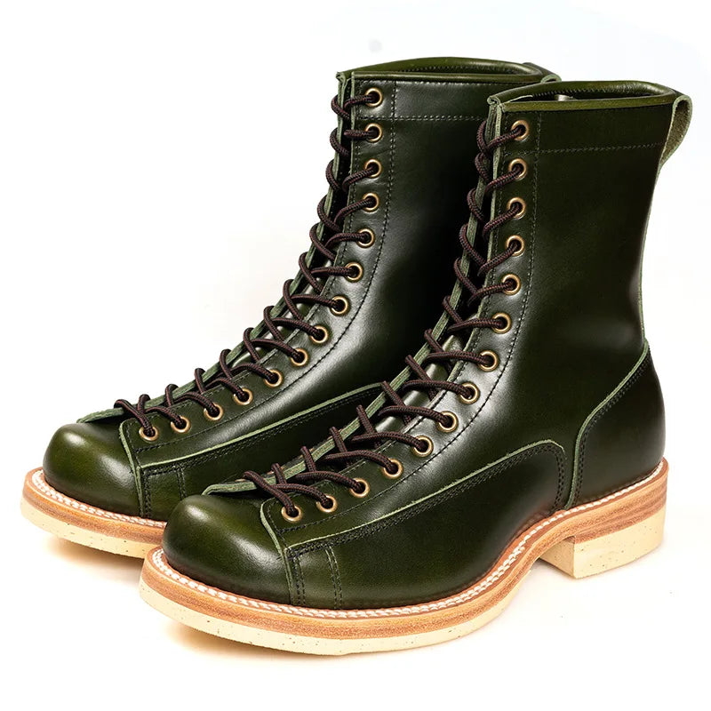 Motorcycle Boots Waterproof  Genuine Leather High-quality Off-Road Moto Boot Motorbike Higth-Top Shoes Botas De Motociclista Men