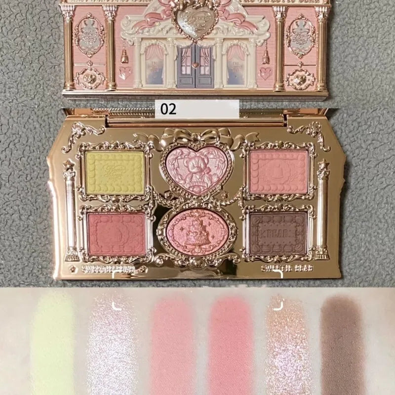 Flower Know Strawberry Rococo All-In One Gift Set Makeup Kit Full Professional Garden Mirror Blush Powder Lip Cream Flowerknows